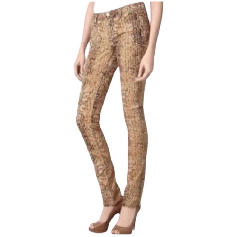 Tory Burch Low Rise Snake Print Skinny Pants Jeans - Size 28